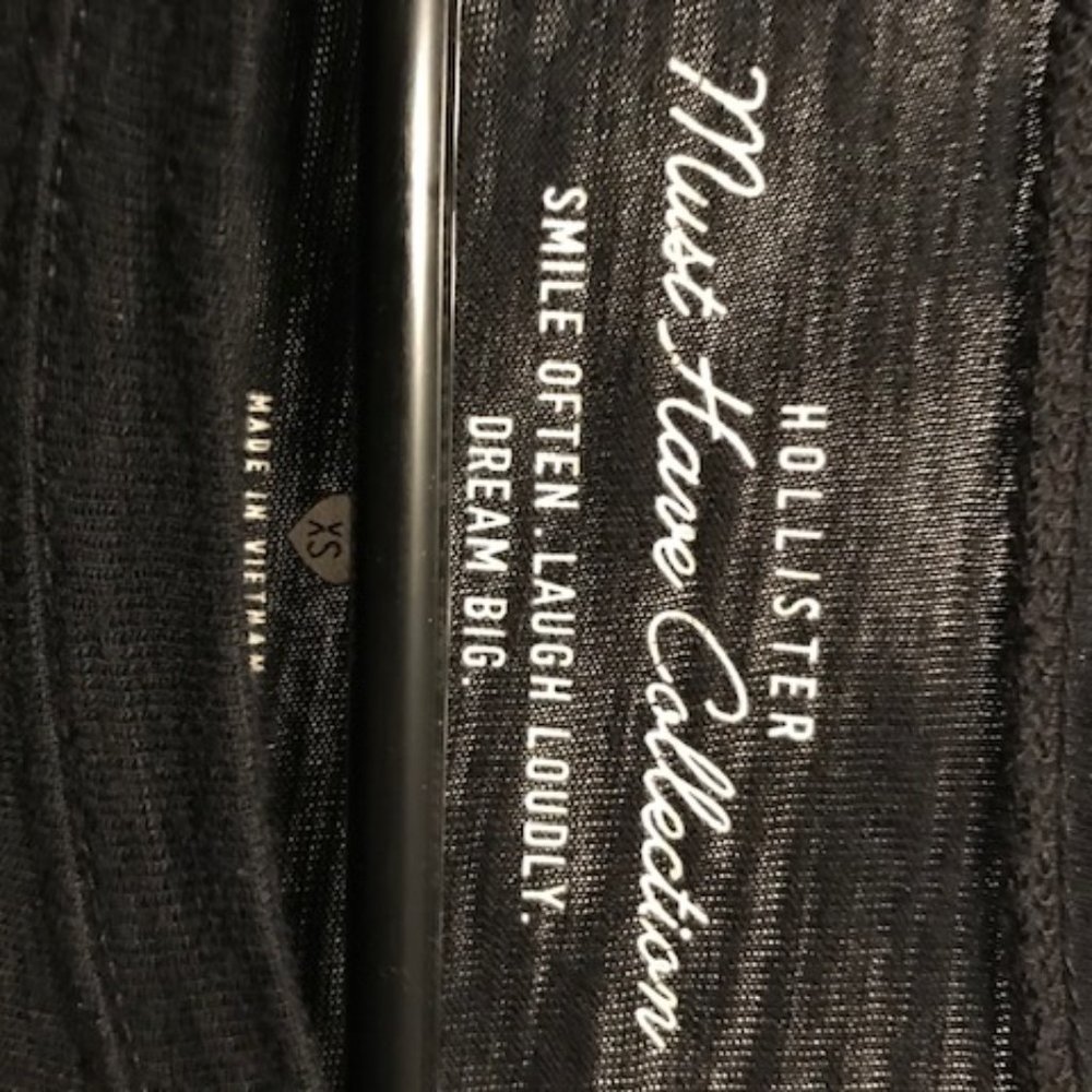 Hollister Must Have Collection Basic Black Long Sleeve Shirt  Size XS